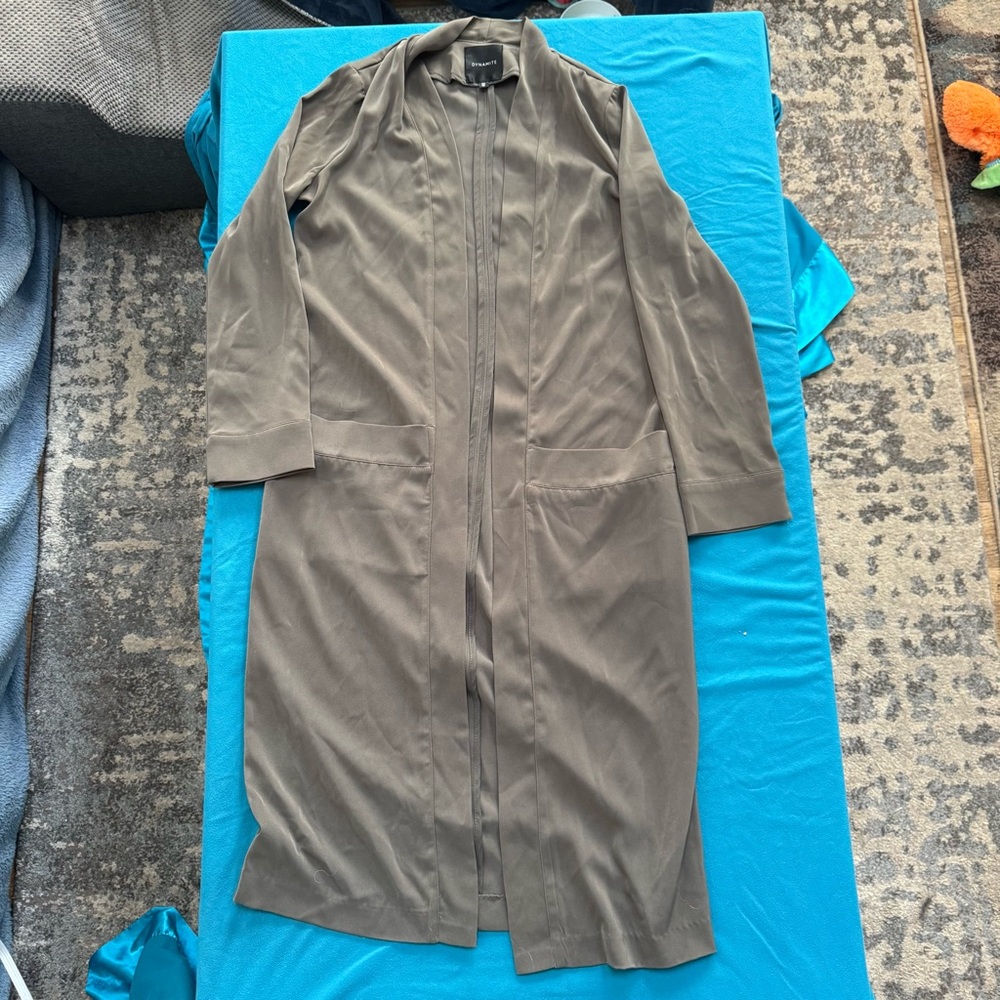 Dynamite Men's Olive Trench Coat